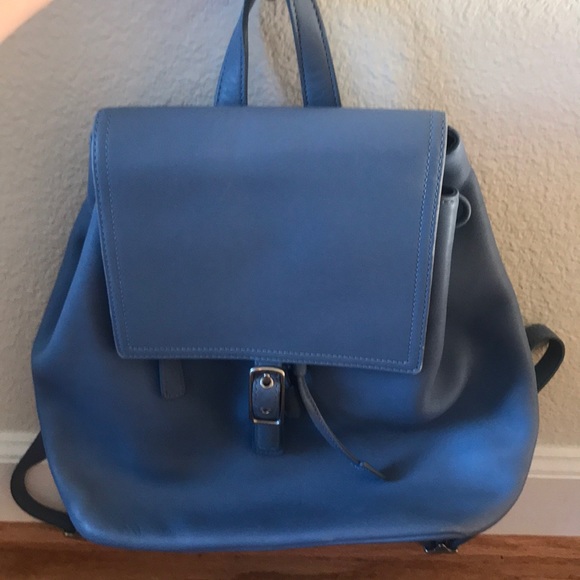 Coach Handbags - Coach Baby Blue Leather Legacy West Backpack